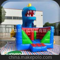 【節(jié)日大促銷(xiāo) 充氣蹦蹦床 充氣藍(lán)色蹦蹦床 充氣藍(lán)色恐龍蹦蹦床】?jī)r(jià)格,廠家,圖片,充氣玩具,廣州森陽(yáng)氣模制品-